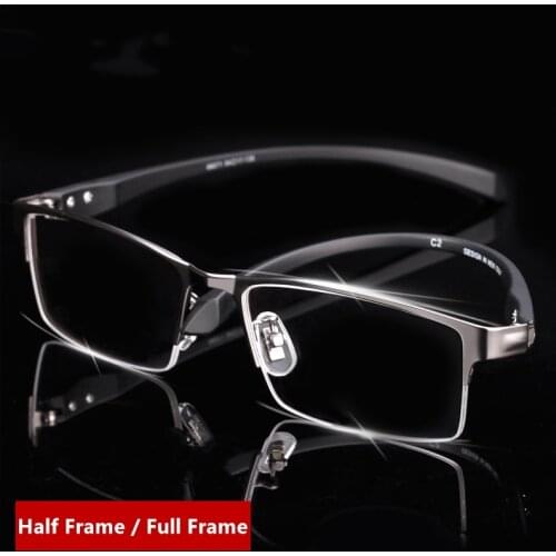 Myopia Glasses Men Ultra Light Full Frame Glasses Frame Half Frame Comfortable Anti Blue Glasses Optical Prescription Glasses