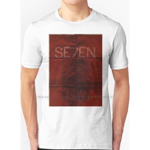 Se7en T Shirt 100% Pure Cotton Seven Se7en Movie Film Brad Pitt David Fincher Morgan Freeman
