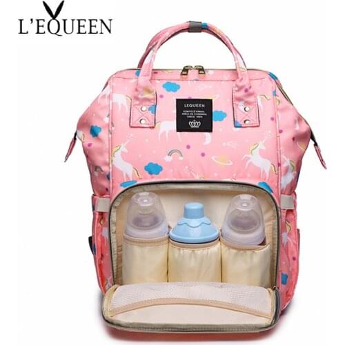 LEQUEEN Folding Diaper Bags Maternity Care Pregnant Women Outing Backpack Large Capacity Travel Outdoor Baby Nursing Backpack
