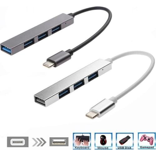 HUB USB 3.0 Type C 3.1 4 Port Multi Splitter Adapter External Splitter High Speed Multi USB Splitter Hub For Laptop Computer