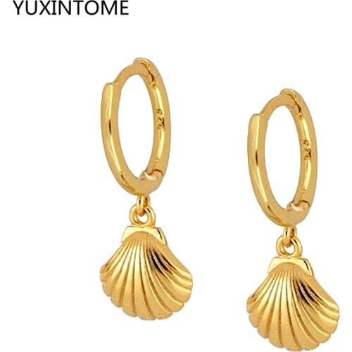 925 Silver Hypoallergenic Womens Hoop Earrings Shell Zircon Pendants Jewelry Fashion High-End Jewelry Ladies Gifts