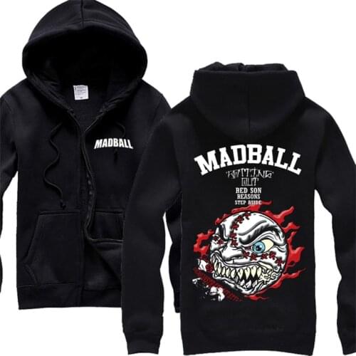 10 kinds Harajuku Madball Rock sudadera baseball Hoodies Rocker hardrock Punk Metal zipper Sweatshirt shell jacket tracksuit