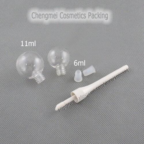 11ML Bottle Lip Gloss Bottle/Box/Container White Cap Cosmetic Packaging Bottle Transparent Color