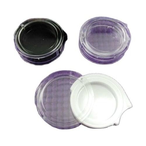 2G transparent/black/white plastic jar pot tin case eye shadow power container or blusher case with aluminum pan Cosmetic Jar