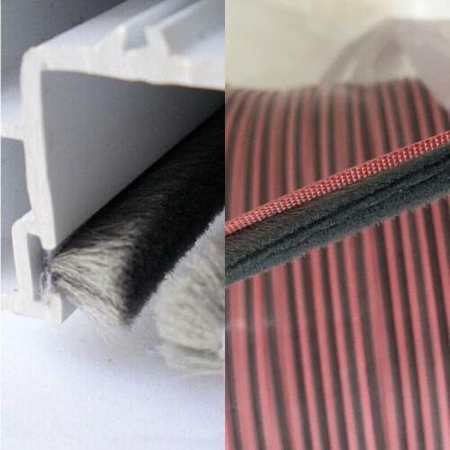 6m x 7mm x 6mm aluminum sliding door window brush pile seal dustproof strip weatherstripping draught excluder