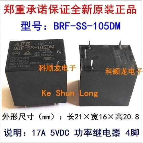 Free shipping(10pieces/lot)Original New BRF-SS-105DM BRF-SS-112DM BRF-SS-124DM BRF-SS-148DM 4PINS 17A 5 12 24 48VDC Power Relay