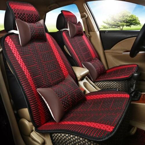 1PCS Ice Silk Seat Cover Cars Interior Automobiles Seats Covers Cushion Universal Protector Seat Mats Auto Pad Accessories