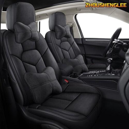 ZHOUSHENGLEE custom real leather car seat cover for BMW x1 x2 x3 x4 x5 x6 z4 1 2 3 4 5 7 Series car seats protector car-styling