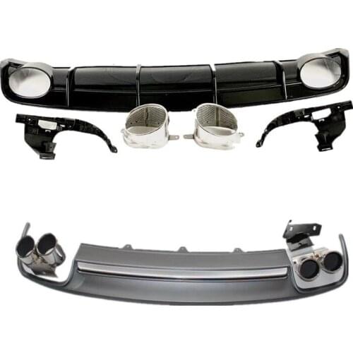 Crazy2021 Fit For the Lip Audi A6 Refitting Rs6 Tail Throat S6 Four Outlet Exhaust Pipe Surround C6 / C7