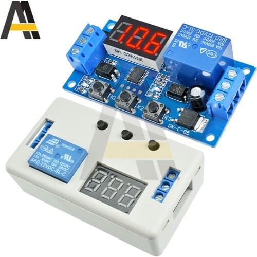 DC 12V Digital Time Delay Relay 3 LED Digits Trigger Cycle Timer Delay Switch Circuit Board Adjustable Timing Control Module
