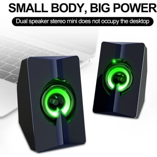 Computer speaker colorful lighting mini USB2.0 portable mobile phone small stereo Dynamic and stylish colorful luminous speakers