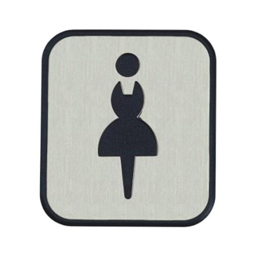 Stainless Steel Door Sign Board Toilte - Woman(98.5mm *86.5mm)