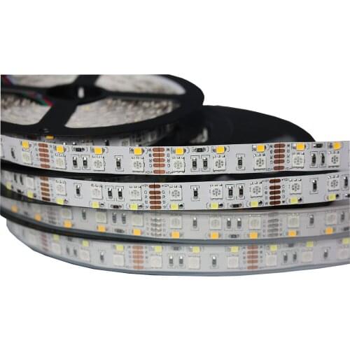 RGBW LED Strip 5050 + 2835 Double Row Flexible LED Light 5050 RGB + 2835 White / Warm White DC12V 120 LED/m 5m/lot