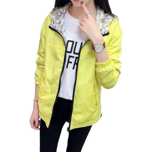 Double-sided Windbreaker Women Outerwear Loose Short Jacket Female Plus Size Hooded Bomber Jacket Lady Spring Autumn Hot Sale
