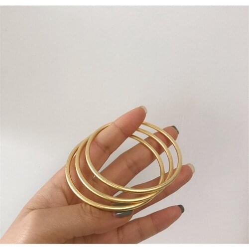 FFLACELL 2021 New Fashion Retro Sand Gold Bracelet Simple Closed Golden Bracelet for Women Girl Party Jewellery