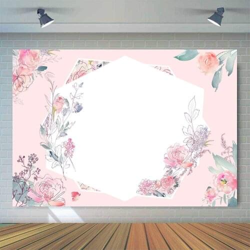 Newborn Baby Shower Photography Backdrop Flowers Theme Background for Photo Booth Studio Party Decoration Supplies Photocall
