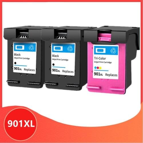 3PCS 901XL Cartridge Compatible for hp 901 xl for hp901 Ink Cartridge for Officejet 4500 J4500 J4540 J4550 J4580 J4680 printer