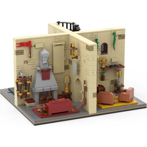 MOC Magic School Apartment Room Building Blocks Model DIY Bricks Set Home Decoration Kids Toys Brain Game Children Best Gifts