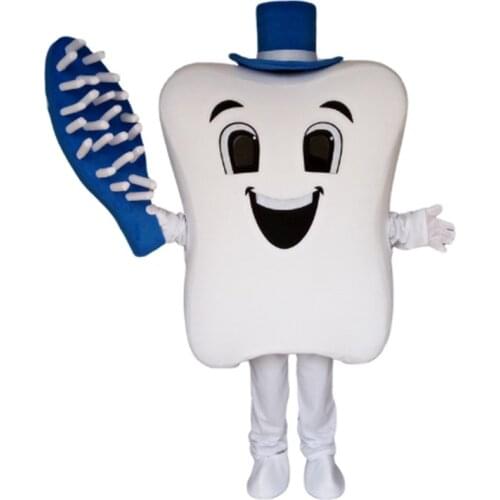 Teeth Tooth Mascot Costume Adult Size Cosplay Costume Parties Cartoon Appearl Halloween Birthday Cosplay