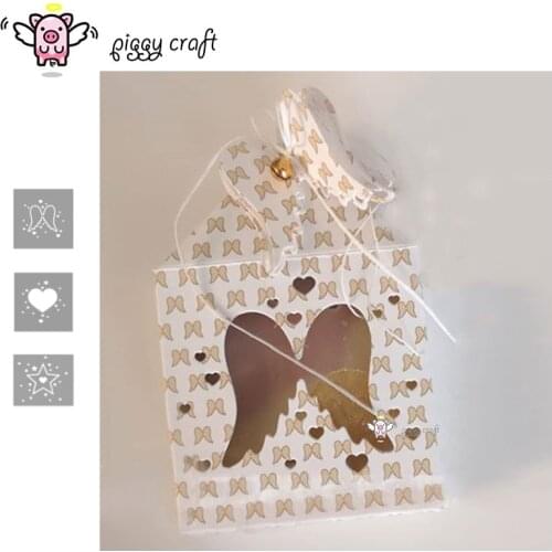 Piggy Craft metal cutting dies cut die mold Wings heart stars decoration Scrapbook paper craft knife mould blade punch stencils