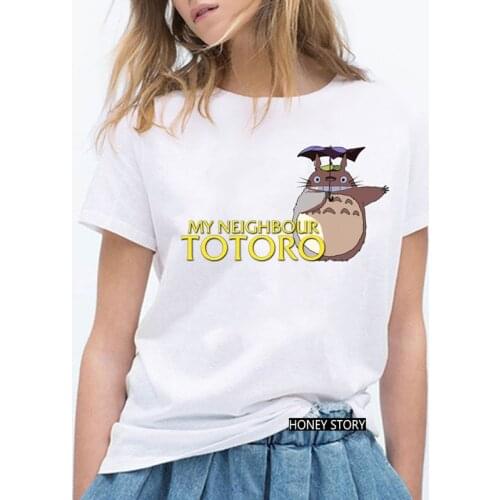 Miyazaki Hayao Funny Merry Xmas Tshirt Christmas Totoro T Shirt Women Studio Ghibli Harajuku Kawaii T-shirt Cute 90s Girls Tops