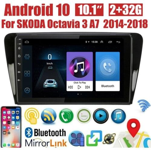 10" Android 10.0 Car Radio Multimedia For SKODA Octavia 3 A7 2014 2015 2016 2017 2018 Video Player Navigation GPS Wifi no 2 din
