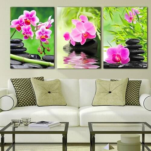 3PCS DIY Diamond Painting Embroidery Phalaenopsis stone Drawing 5D Needlework Gift Full Diamond Mosaic Cross stitch Home Decor