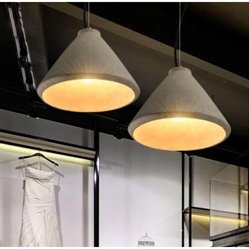 Nordic Loft Industrial Cement Droplight LED Vintage Pendant Light Fixtures For Dining Room Hanging Lamp Home Indoor Lighting