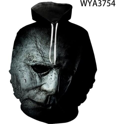 New 2021 Autumn Halloween Horror Michael Myers 3D Print Men Women Children Hoodies Cool Gothic Horror Sweatshirts Pullover Anime