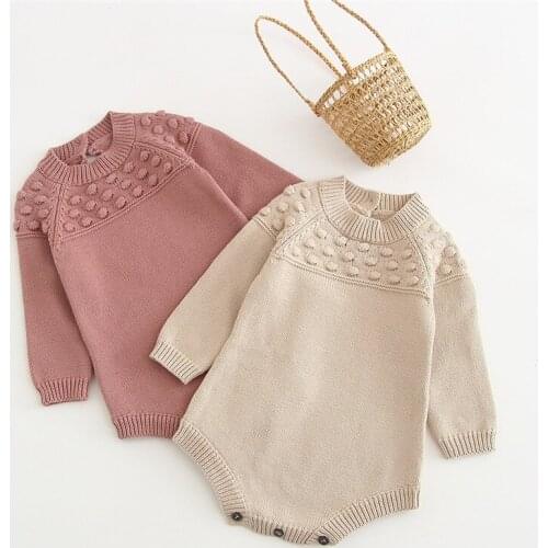 Baby Clothes Knitted Sweater Autumn Baby Girl Romper Winter Newborn Boy Jumpsuit Long Sleeve Cotton Toddler Playsuit Overalls