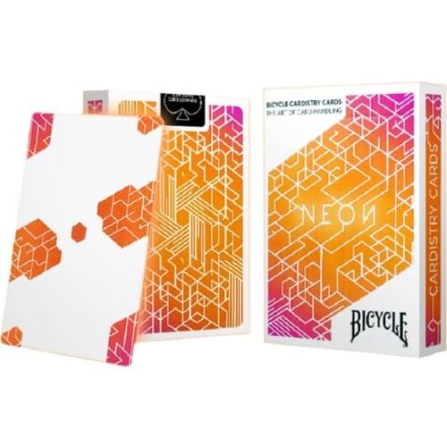 Orange Bicycle Neon Playing Cards Cardistry Deck USPCC Limited Edition Poker Magic Card Games Magic Tricks Props for Magician