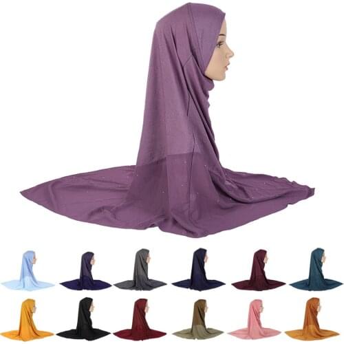 Women Muslim Hijab Amira Diamonds Patchwork Prayer Hat Turban Middle East Islamic Worship Service Headscarf Head Wrap Amira New