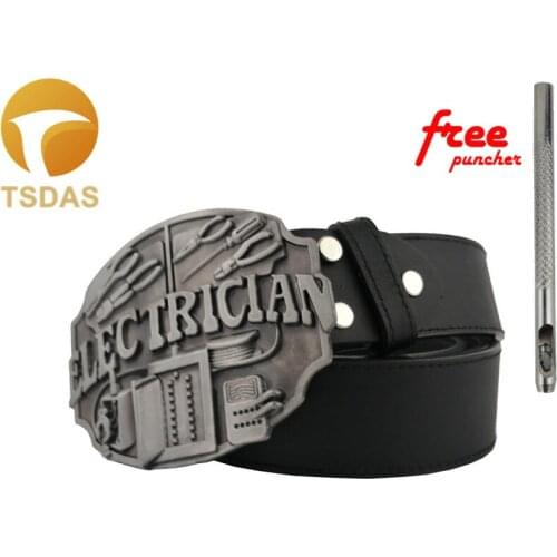 Electrician Belt Buckle Hot Sale Western Tool Fashion Silver Belt Buckles Head For Belt Drop Shipping
