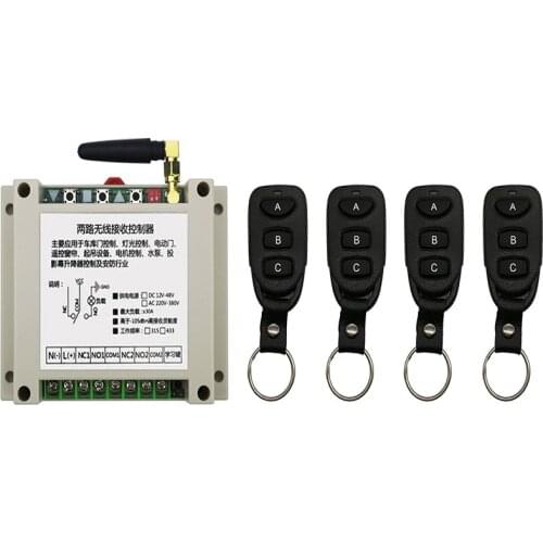 AC 220 V 250V 380V 2CH 2 CH Motor Wireless Remote Control Switch Roller Shutter Electric Curtain Remote Forwards Reverse