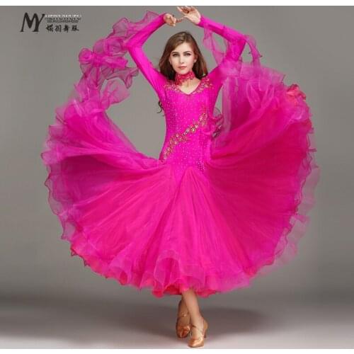 Luxury Modern Dance Costumes Female International Standard Ballroom Dance Costume Dress Flamenco Skirts for Performance