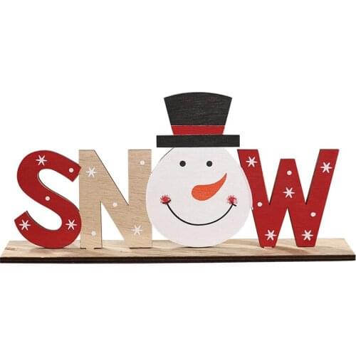 Christmas Decoration Home Wooden Word Letters Christmas Ornaments for Home Table Decoration M56