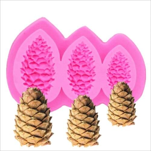 Sugarcraft Pine cones Silicone mold fondant mold Pine nuts Christmas cake decorating tools chocolate mold