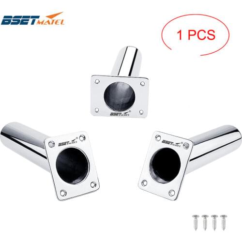 Flush Mount 0 or 20 Degree stainless steel 316 square shape flange fishing rod racks holder Bracket for boat fishing Accessories