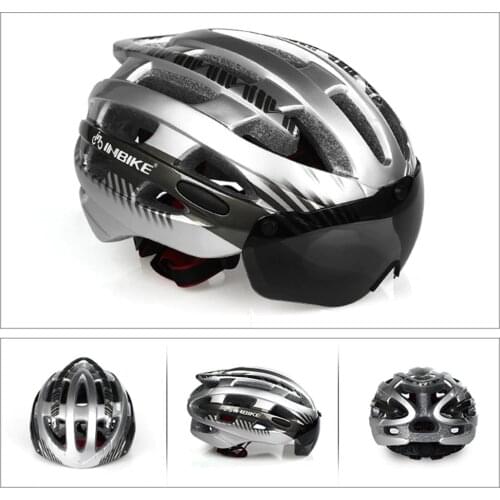 INBIKE Cycling Helmet Ultralight Bike Helmet Men Mountain Road Women MTB Windproof Glasses Bicycle Helmet With Lens