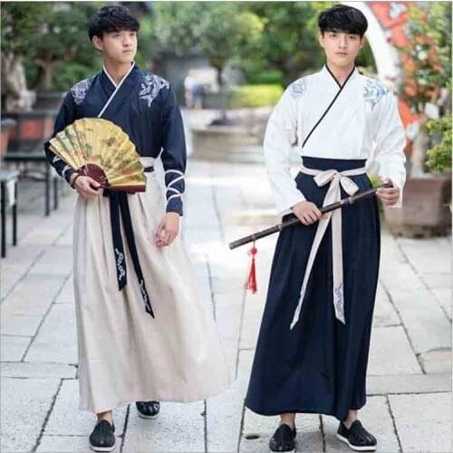 Male Hanfu Ancient Chinese Traditional Clothing Navy Adult Men Halloween Carnival COS Costume Fancy Dress For Men Plus Size 4XL