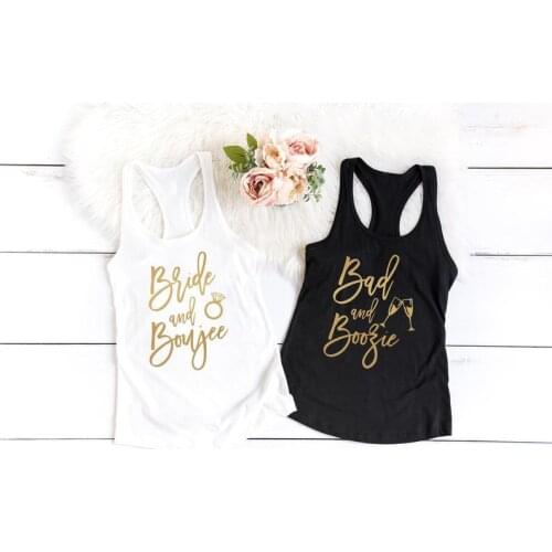 Vest Bride bad Funny Bachelorette Party Tank Tops Bridal Party Weeding Casual Bridesmaid Sleeveless Racerback Quote Vest shirt