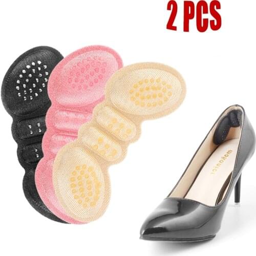 1pair High Heel Insoles Butterfly Adjust Size Heel Liner Grips Protector Sticker Heel Pad Foot Care Anti Keep Abreast Heel Pads