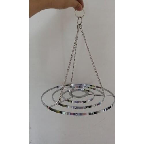 Camal 1PCS 8.6" 22CM Chrome Hanger Centerpiece Chandelier Frame Wedding Christmas Party Crystal Beads Hanging DIY Decoration