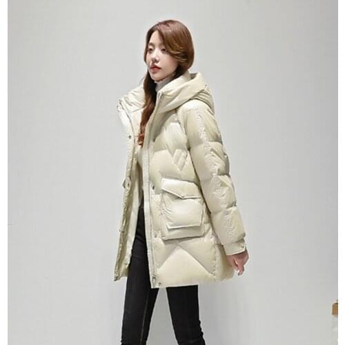 2021 Winter Clothes Women Hooded Warm Coats Famale Thicken Black Jackets Ladies Korean Outerwear Casaco Feminino Inverno SQQ241