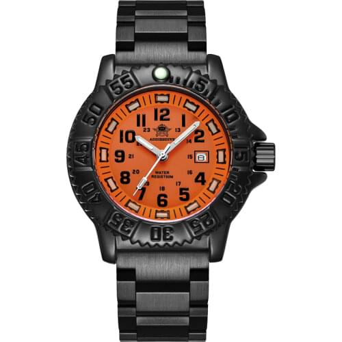 Addies Quartz Watch Military Outdoor Watches for Men 50m Waterproof Super Luminous Alloy Case Fashion Brand Sport Watch Dive