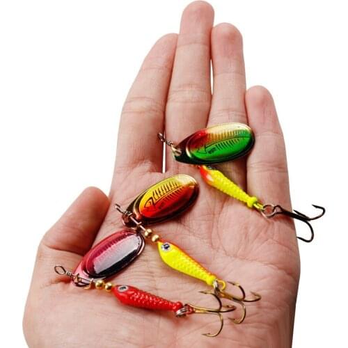 2Pcs/lot Metal Spinner Spoon Bait 9g Fishing Lure Sequins Crankbait Spoon Baits for Bass Trout Perch Pike Rotating Fishing