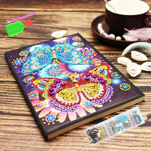 64 Pages Diamond Painting Notebook DIY butterfly,Mandala,Special Shaped Diamond Embroidery Cross Stitch A5 Notebook Diary Book