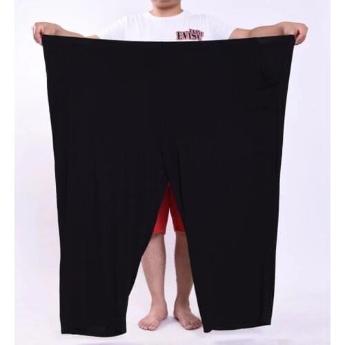 Mens big pants 260KG plus size 15XL 16XL loose stretch large size 66 60 62 summer casual pants black 50 52 54 56 58