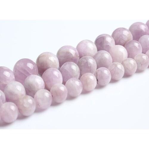 Natural Purple Spodumene Kunzite Stone Beads for Jewelry Making DIY Bracelet Necklace Pick Size 6-10mm 15" Loose Strand Beads