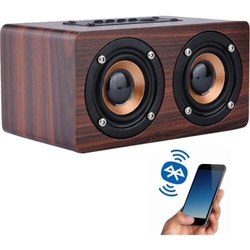 Wooden Wireless Bluetooth Speaker Portable HiFi Shock Bass Altavoz TF caixa de som Soundbar For iPhone Sumsung Xiaomi